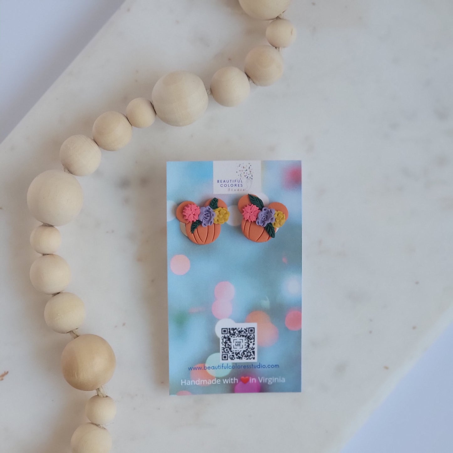 MINNIE PUMPKIN STUDS